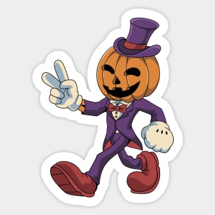 Funny Pumpkin Halloween Sticker